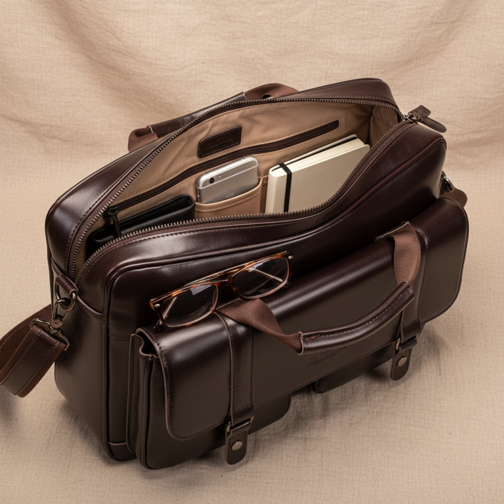 Paulette | Vegan Leather Briefcase