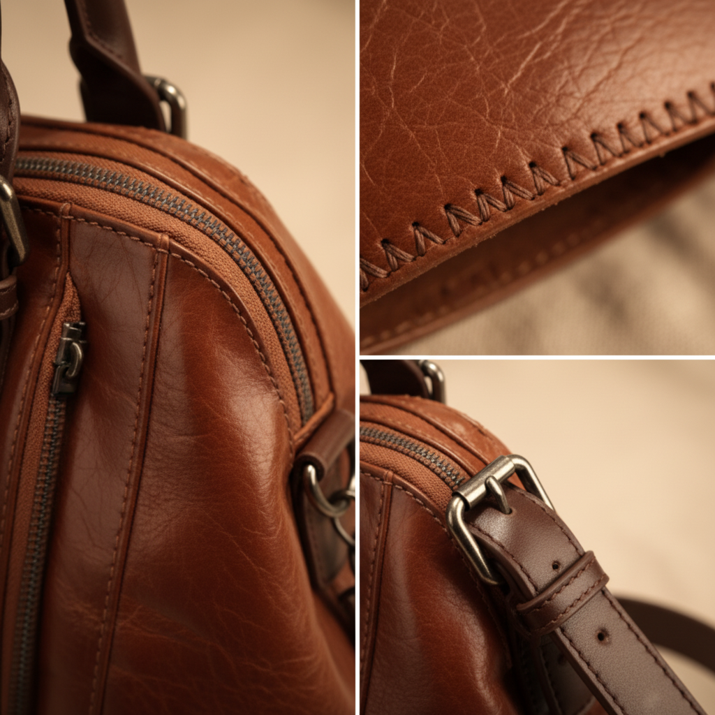 Rina | Luxury Vegan Leather Bucket Bag