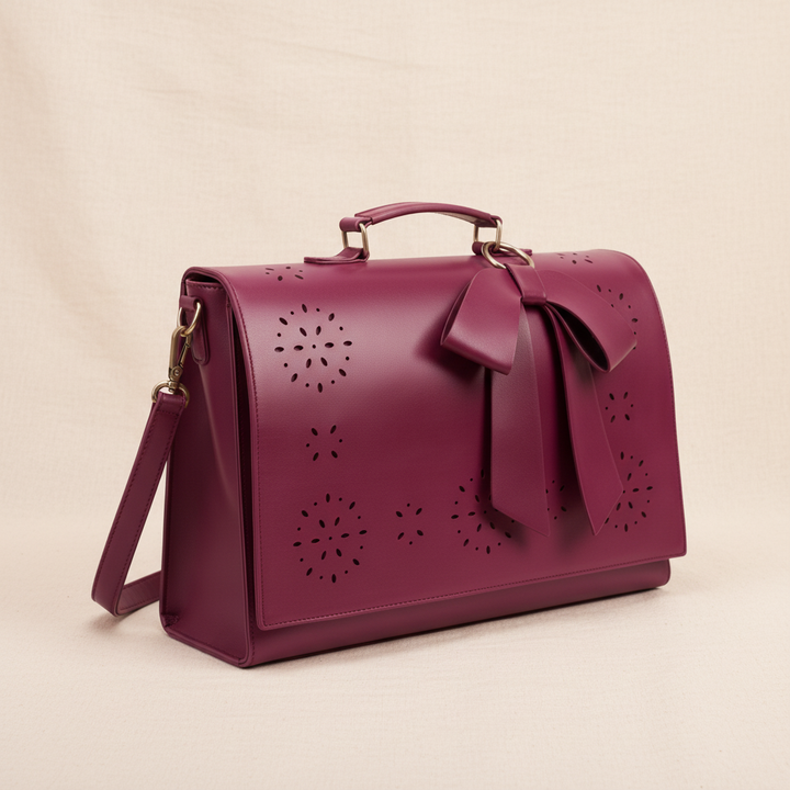 Benita | Laser-Cut Floral Shoulder Bag