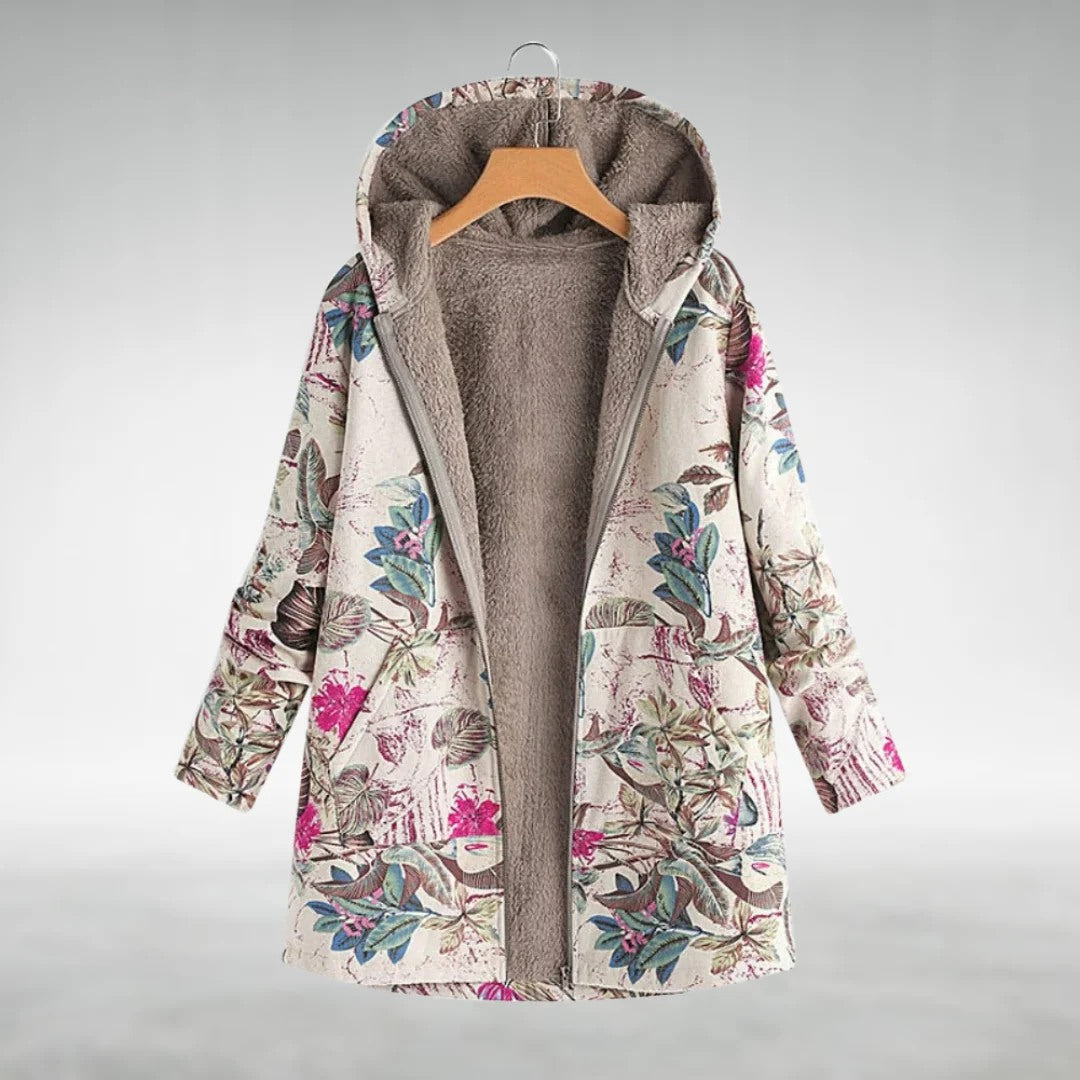 Scarlet | Floral Fleece Jacket
