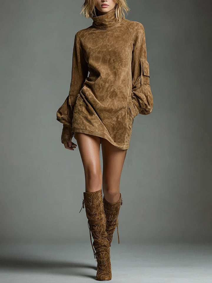 Rona | Oversized Suede Mini Dress