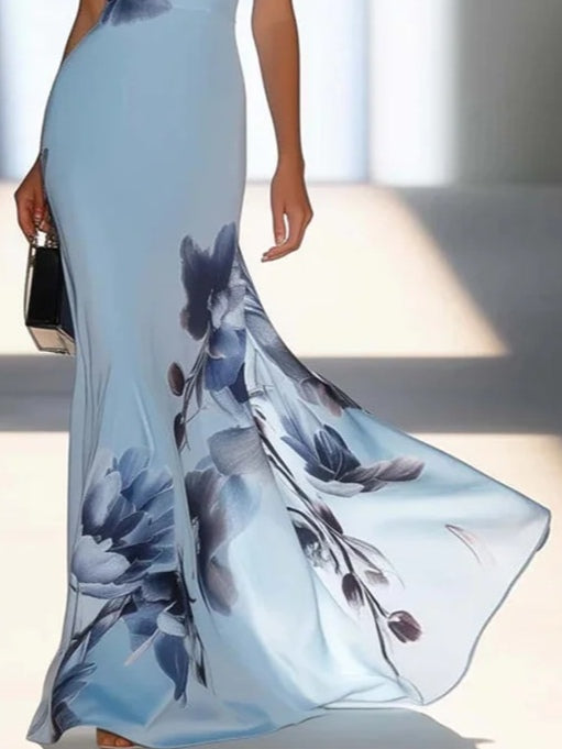 Hazel | Elegant Printed Maxi Dress