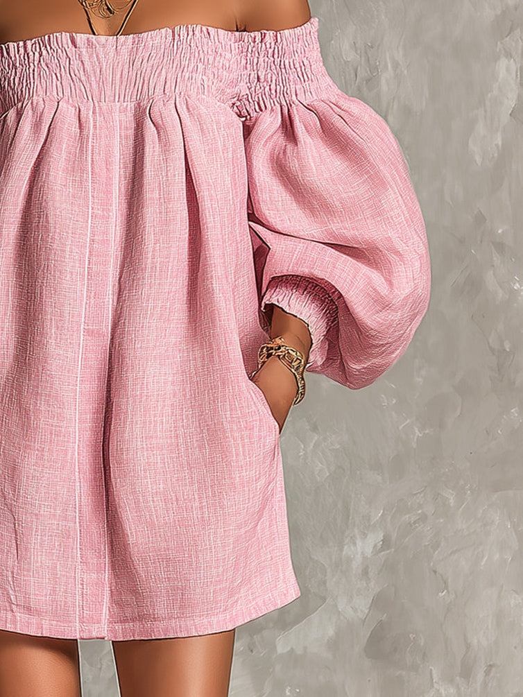 Ansley | Off-Shoulder Puff Dress