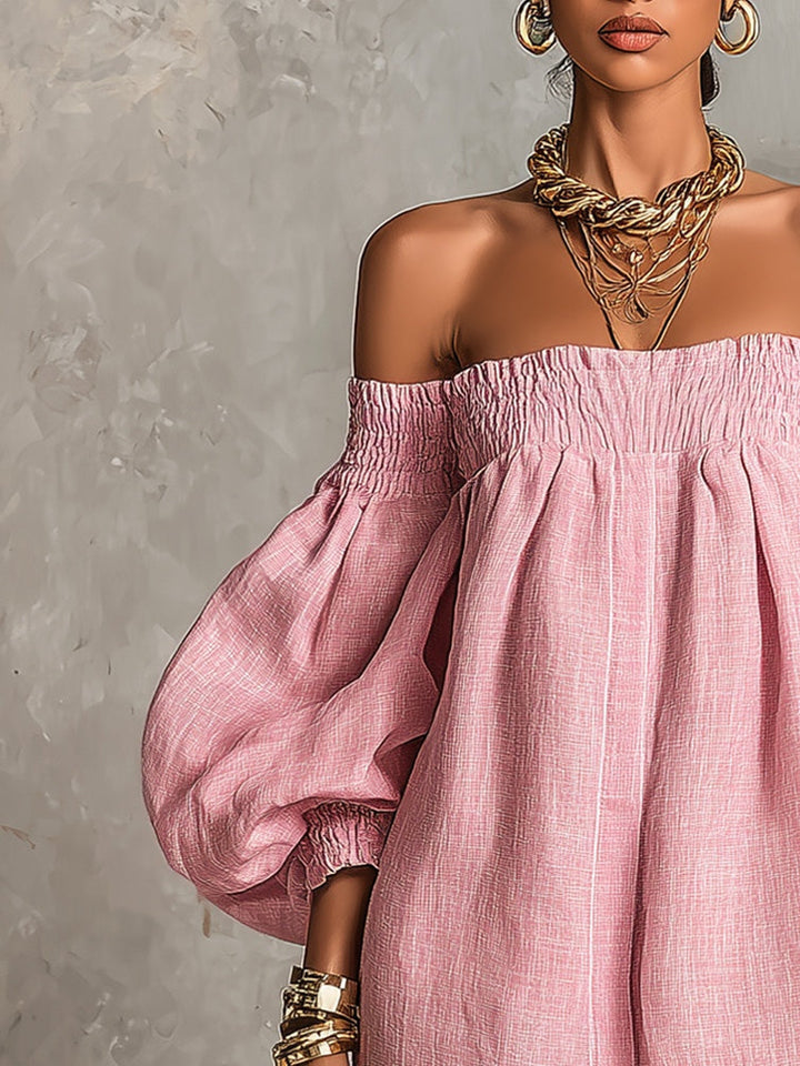 Ansley | Off-Shoulder Puff Dress