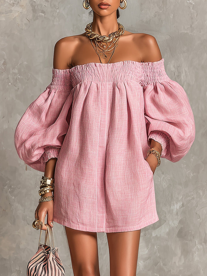 Ansley | Off-Shoulder Puff Dress
