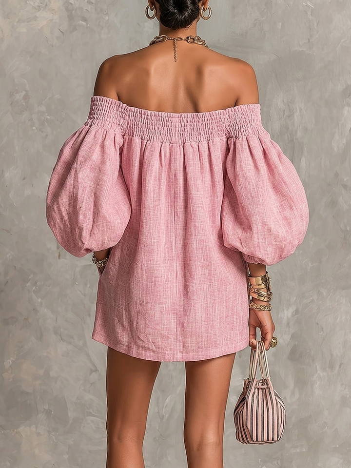 Ansley | Off-Shoulder Puff Dress