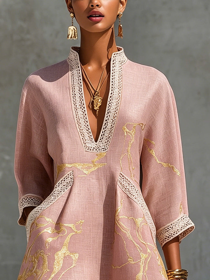 Vicky | Lace-Trimmed Mini Dress