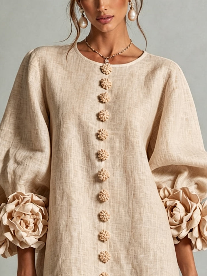 Della | Blossom Cuff Button Dress