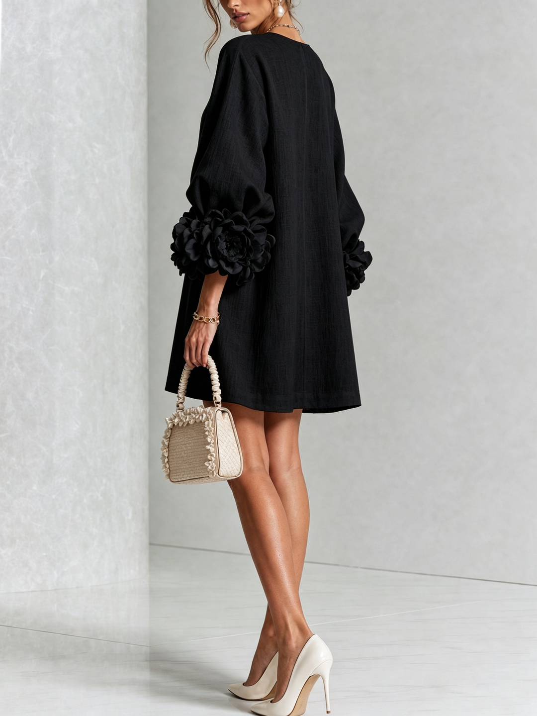Margaux | Floral-Cuff Button Dress