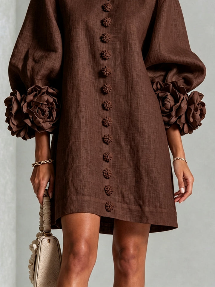 Dolly | Rosette-Cuff Mini Dress