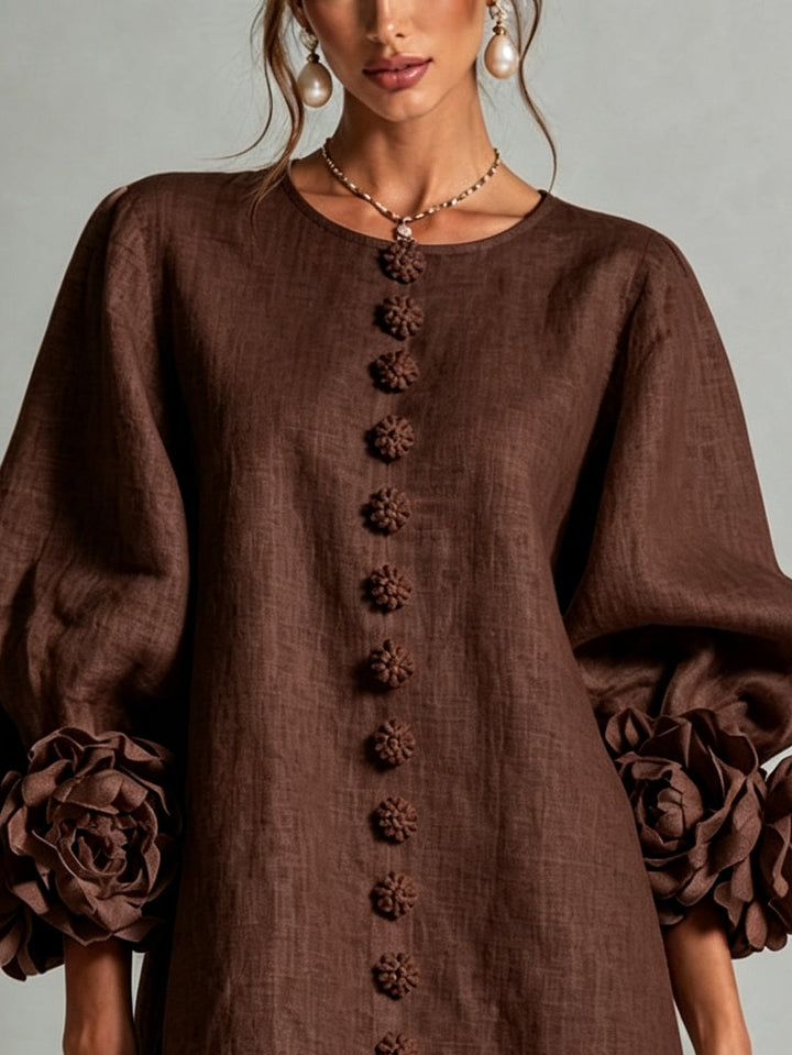 Dolly | Rosette-Cuff Mini Dress