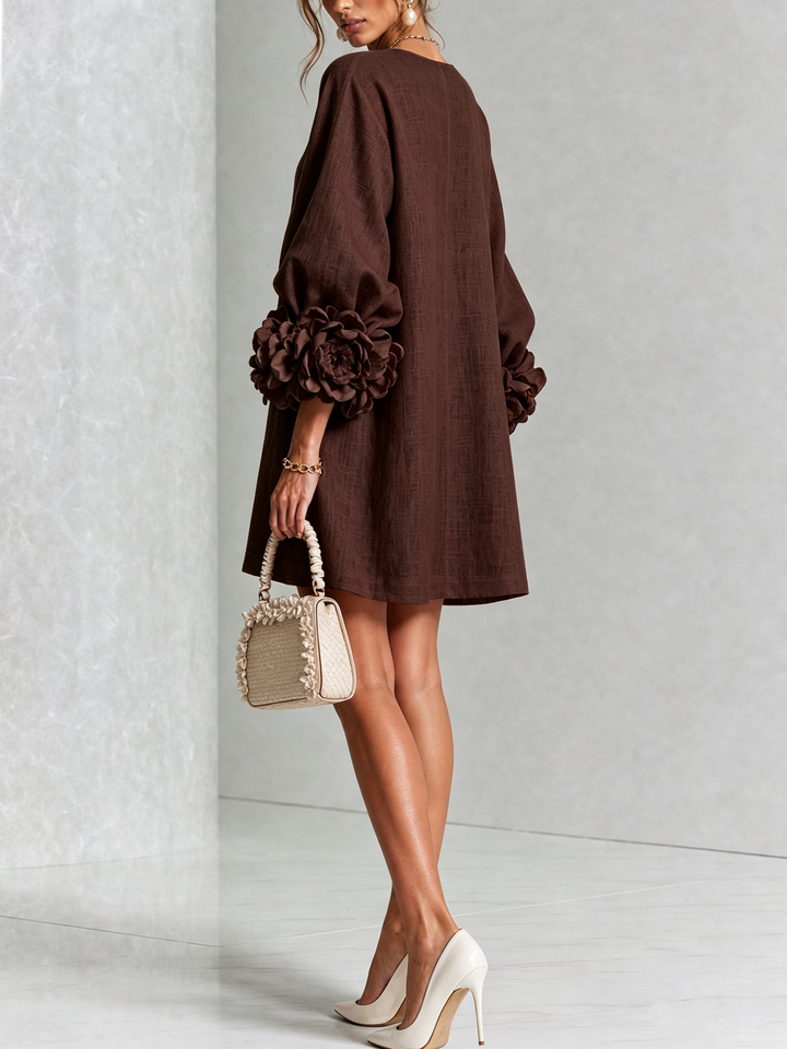 Dolly | Rosette-Cuff Mini Dress