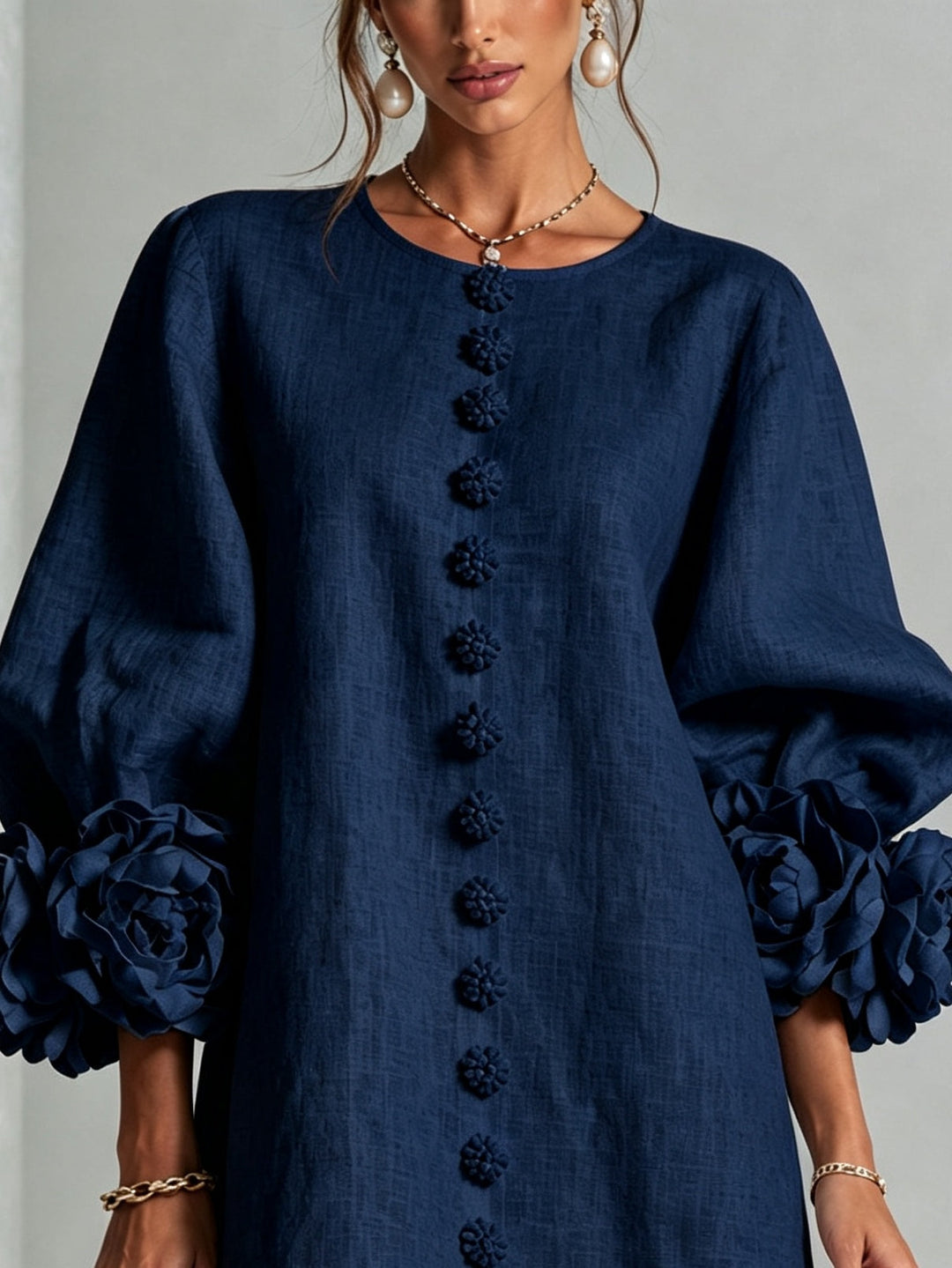 Norma | Floral Button Mini Dress