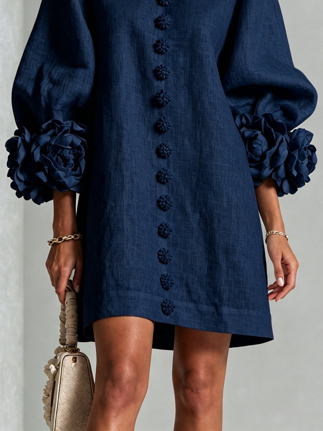 Norma | Floral Button Mini Dress