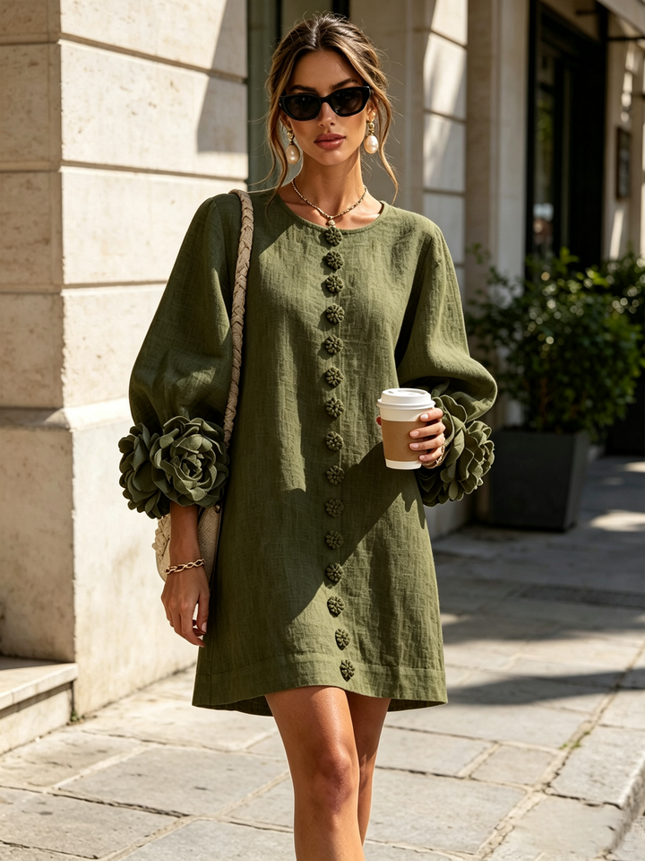 Jayla | Floral Button Mini Dress