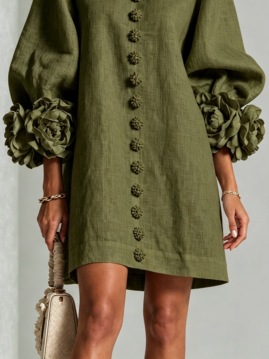 Jayla | Floral Button Mini Dress