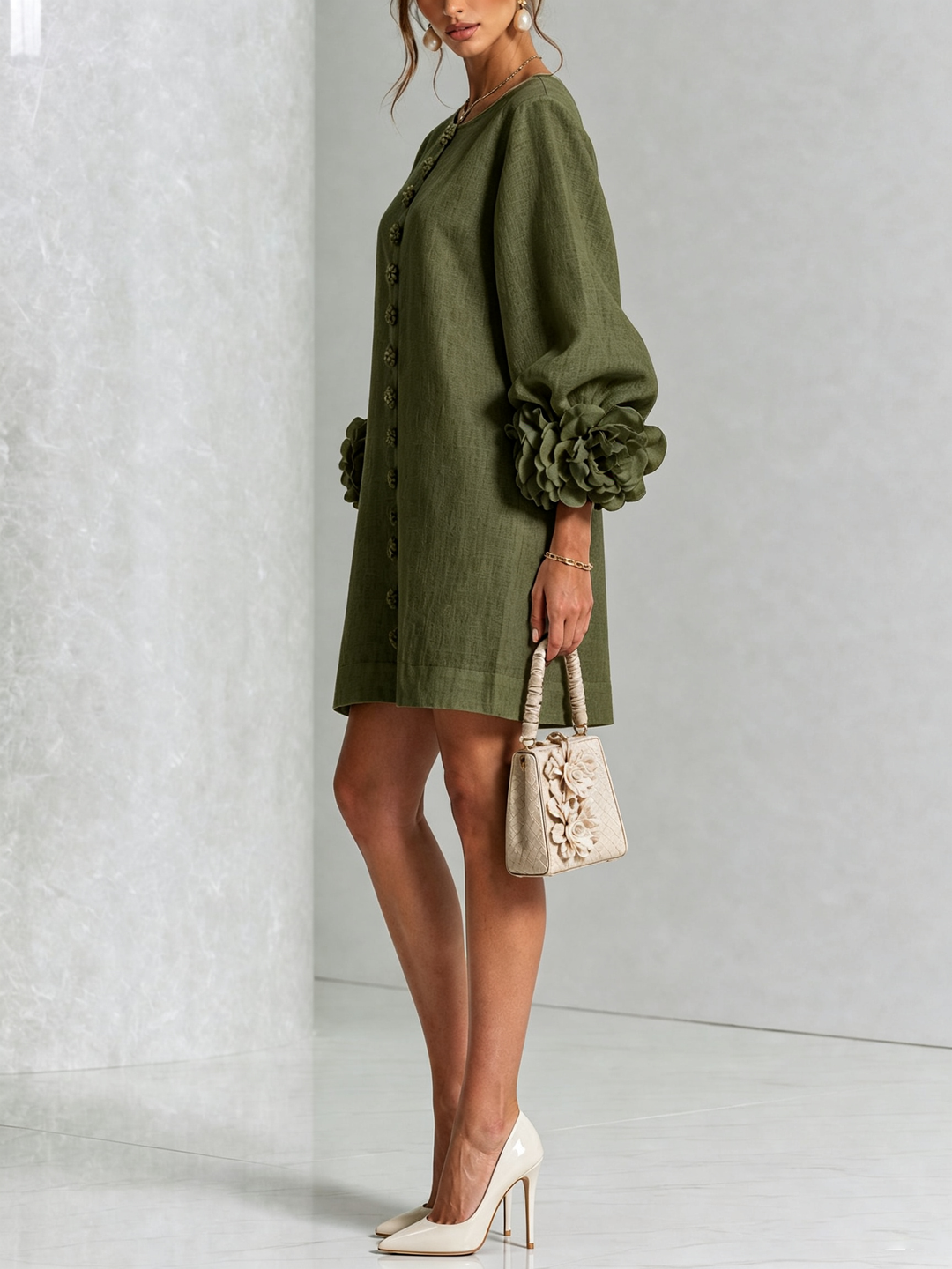 Jayla | Floral Button Mini Dress