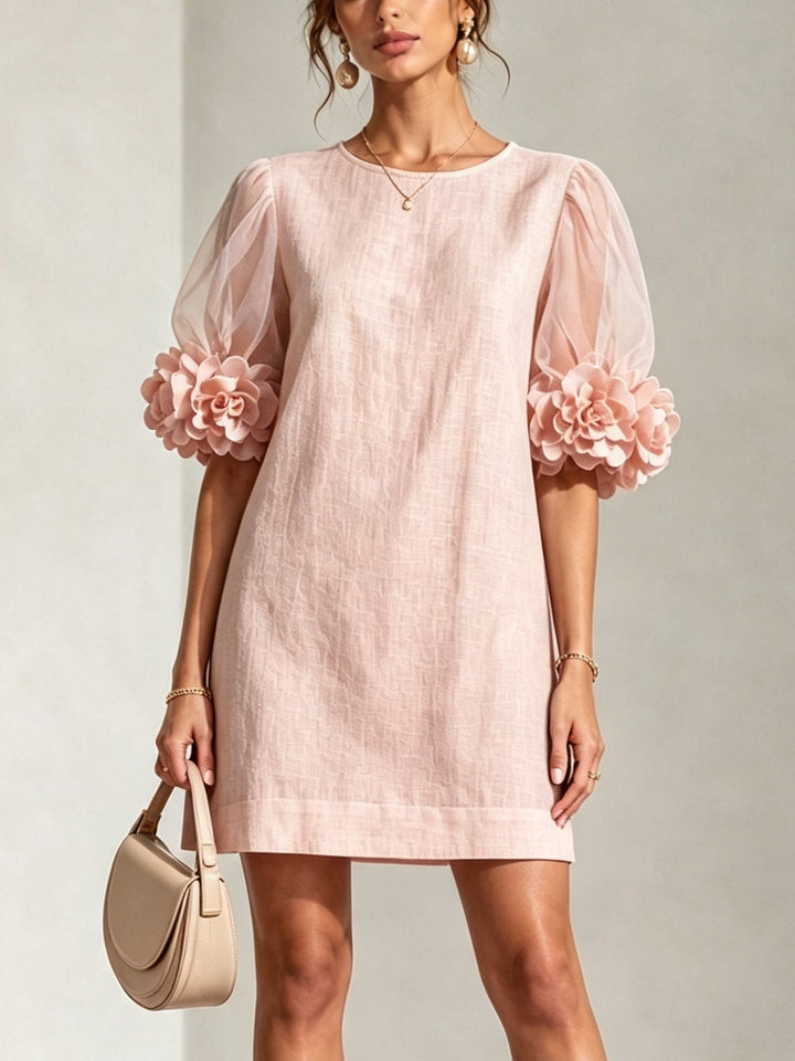 Shelby | Floral Cuff Puff Dress
