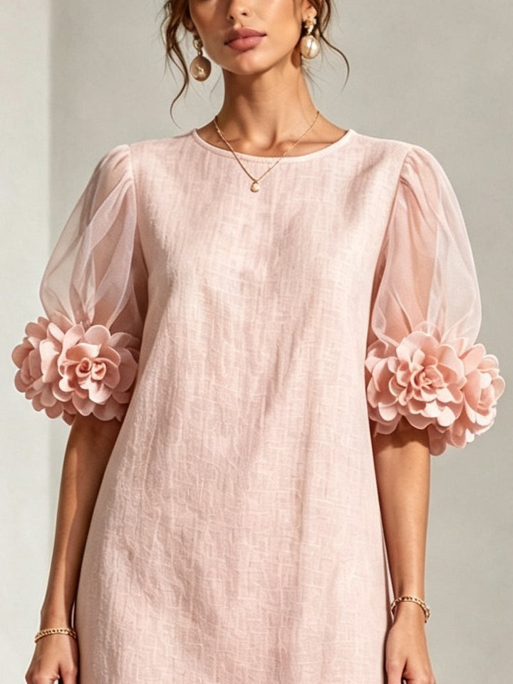 Shelby | Floral Cuff Puff Dress