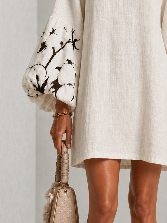 Mimi | Floral Puff-Sleeve Mini Dress