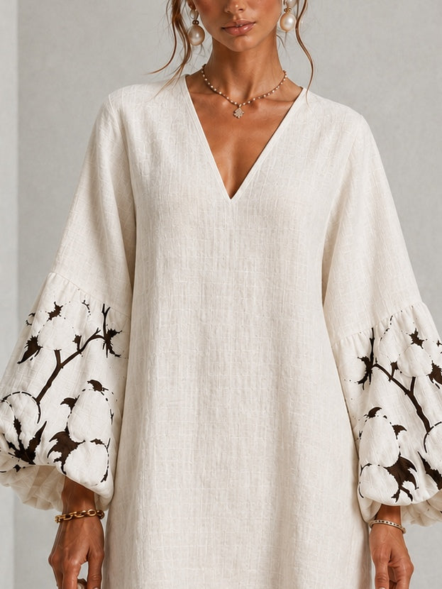 Oleander | Puff-Sleeve Floral Dress