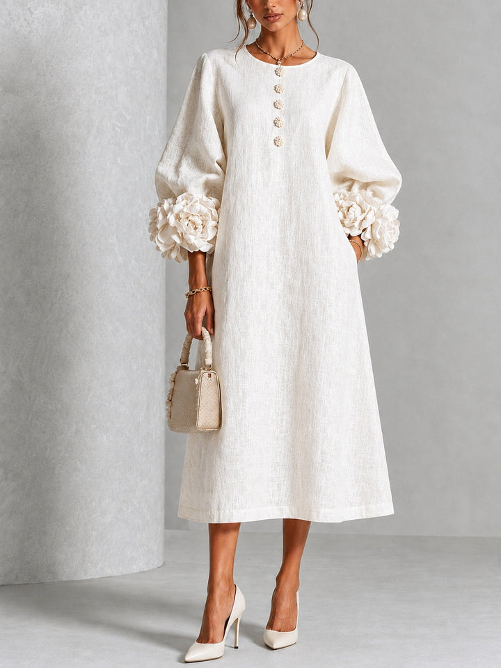 Isabeau | Floral Cuff Midi Dress