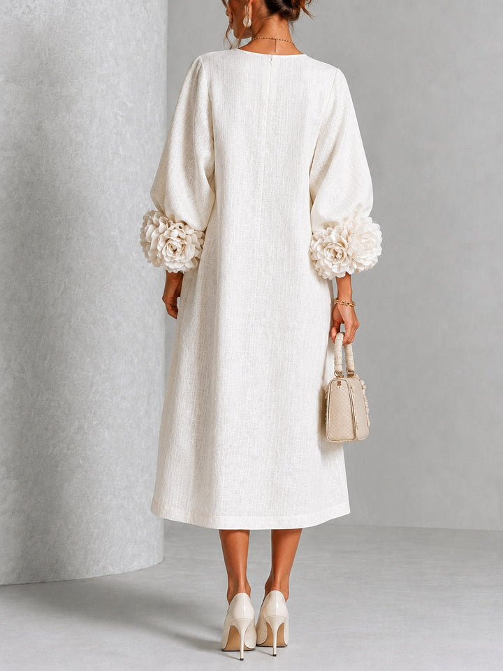 Isabeau | Floral Cuff Midi Dress
