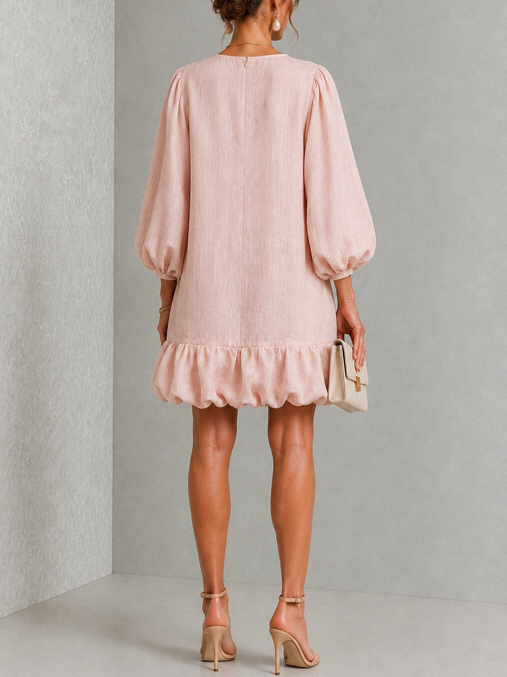 Polly | Floral Button Puff Sleeve