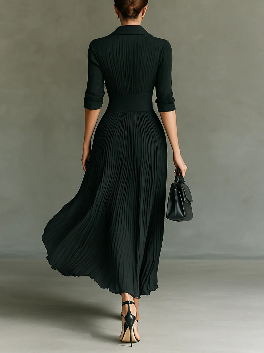 Crystal | Pleated Long Dress