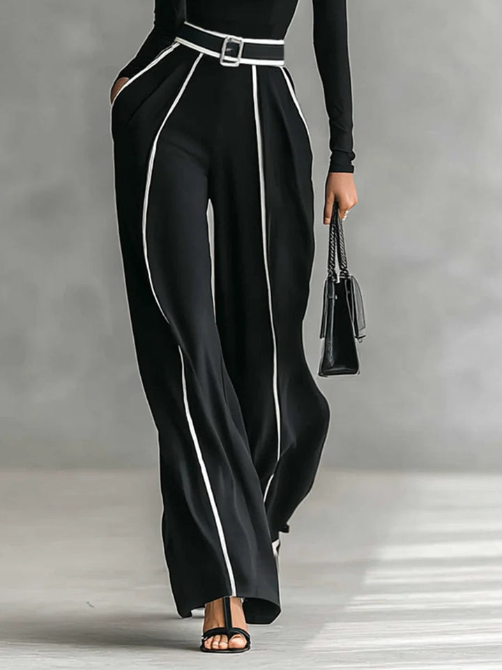 Brandi | High-Collar Top and Wide Pants