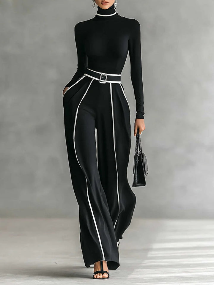 Brandi | High-Collar Top and Wide Pants