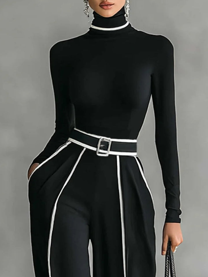 Brandi | High-Collar Top and Wide Pants