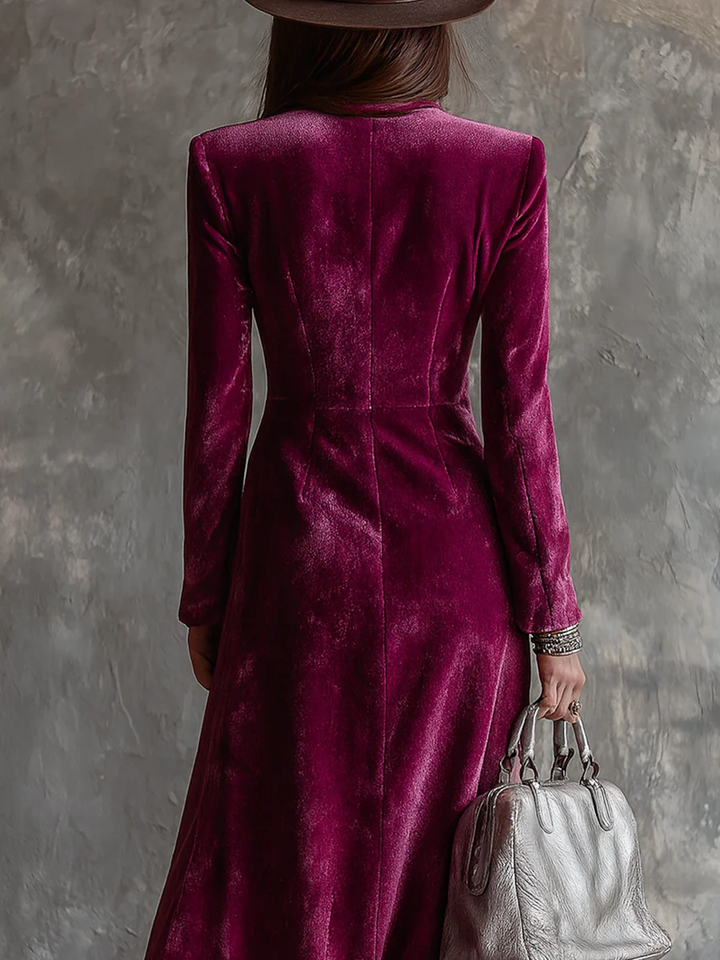 Millie | Long Velvet Blazer Maxi Dress
