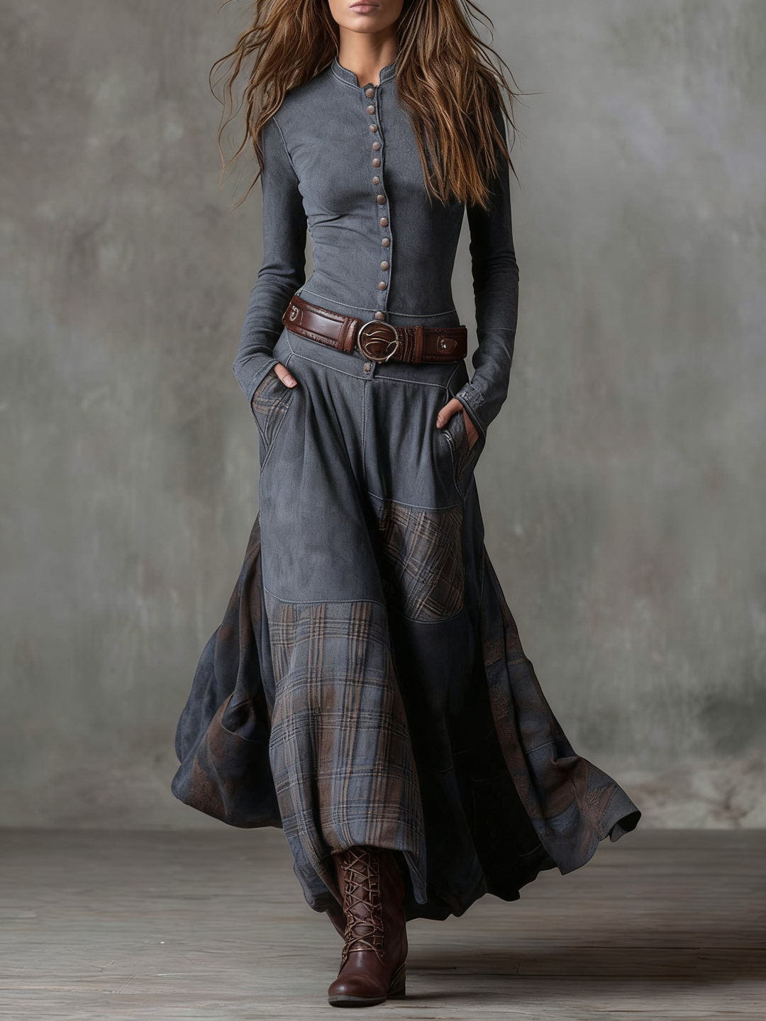 Dana | Suede Maxi Dress
