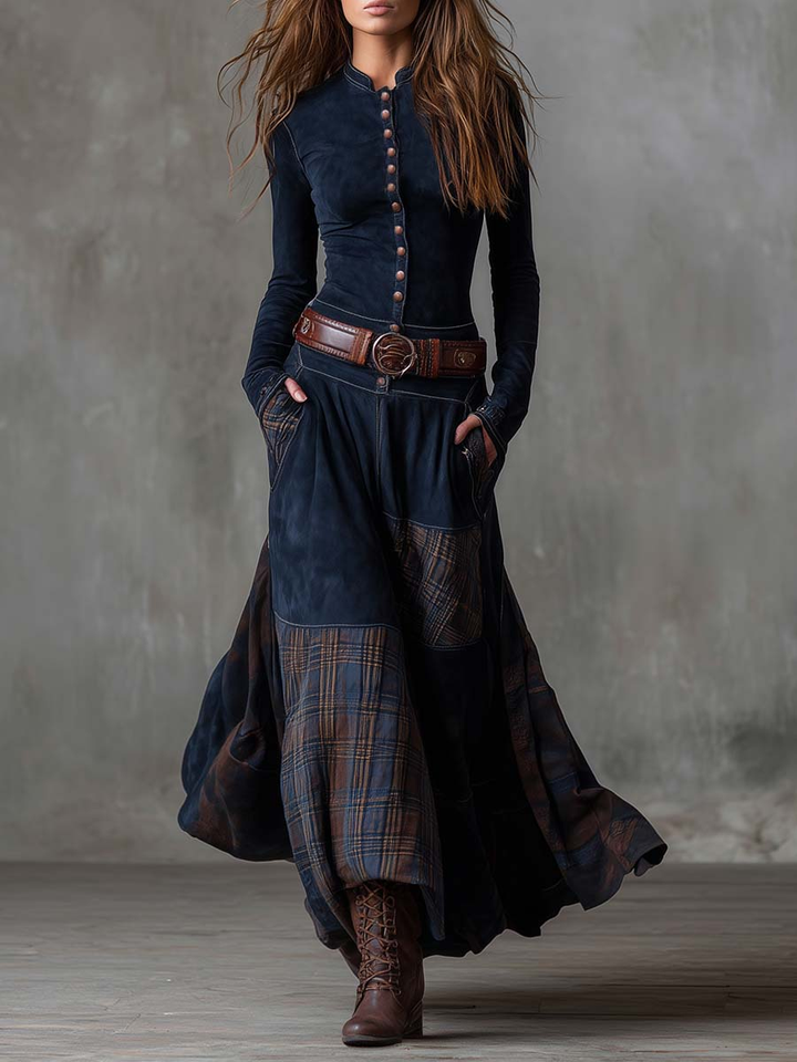 Dana | Suede Maxi Dress