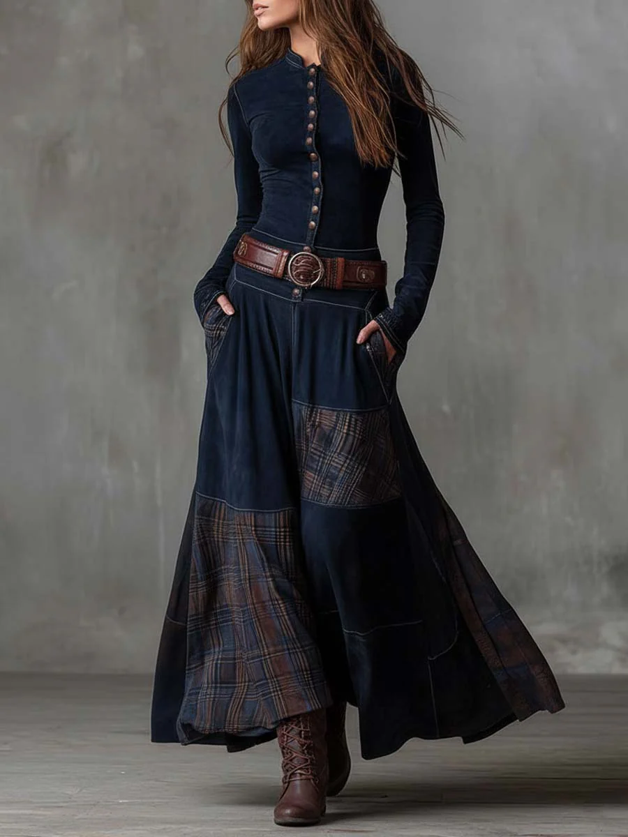 Dana | Suede Maxi Dress