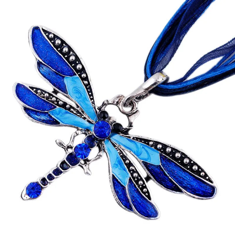 Kristel | Crystal Dragonfly Pendant Necklace