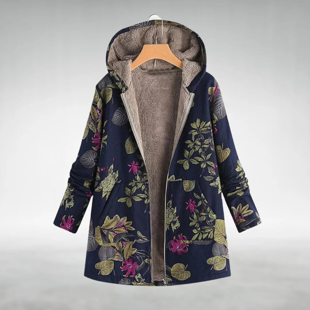 Scarlet | Floral Fleece Jacket