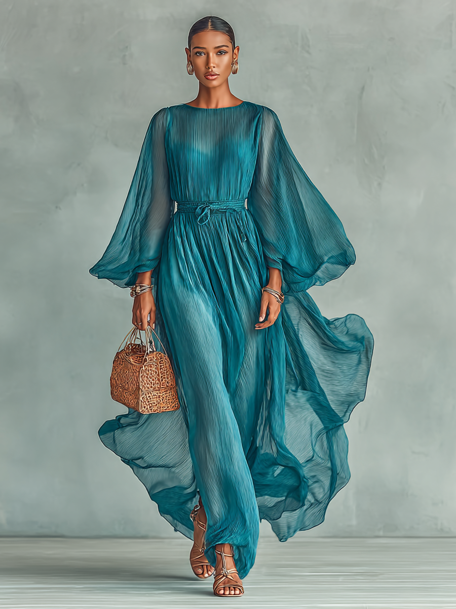 Alaina | Elegant Pleated Maxi Dress