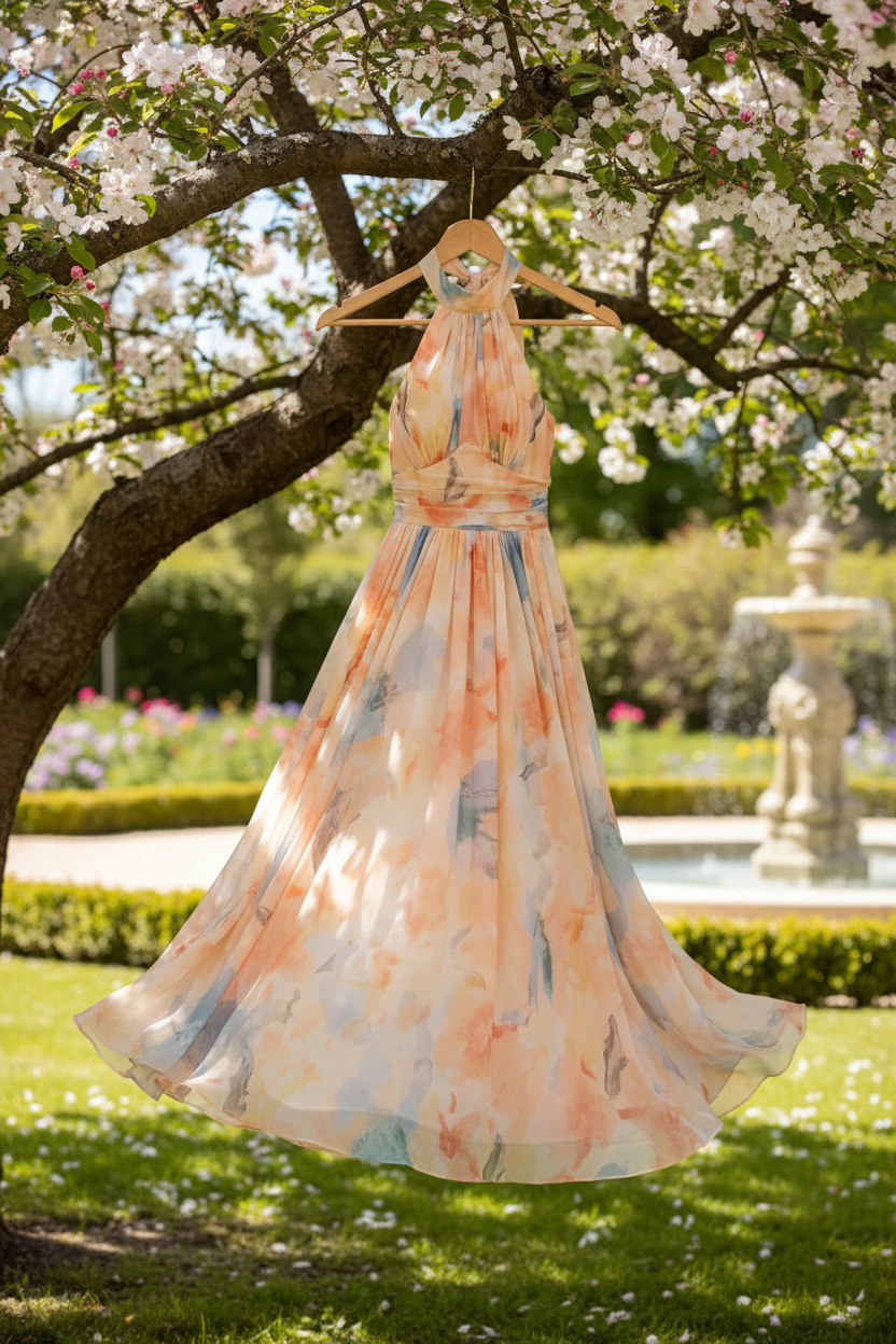 Claire | Elegant Halter Neck Dress