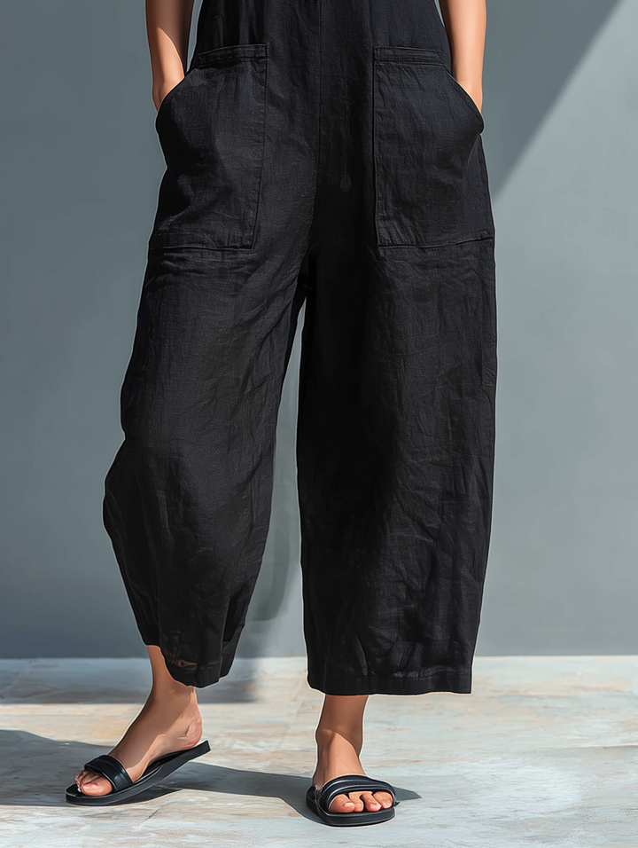 Marcey | Black Sleeveless Jumpsuit