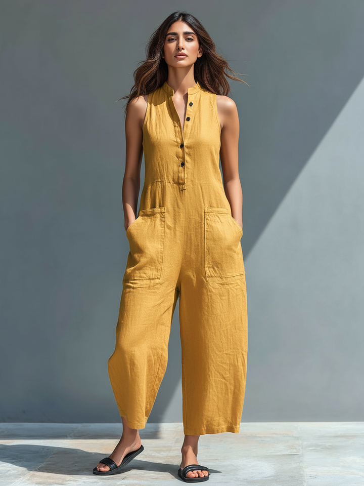 Marcey | Black Sleeveless Jumpsuit