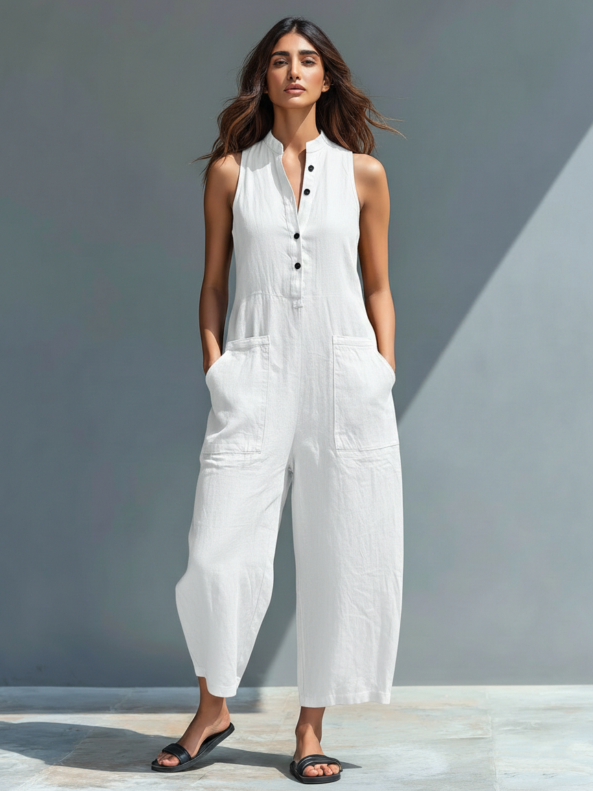 Marcey | Black Sleeveless Jumpsuit