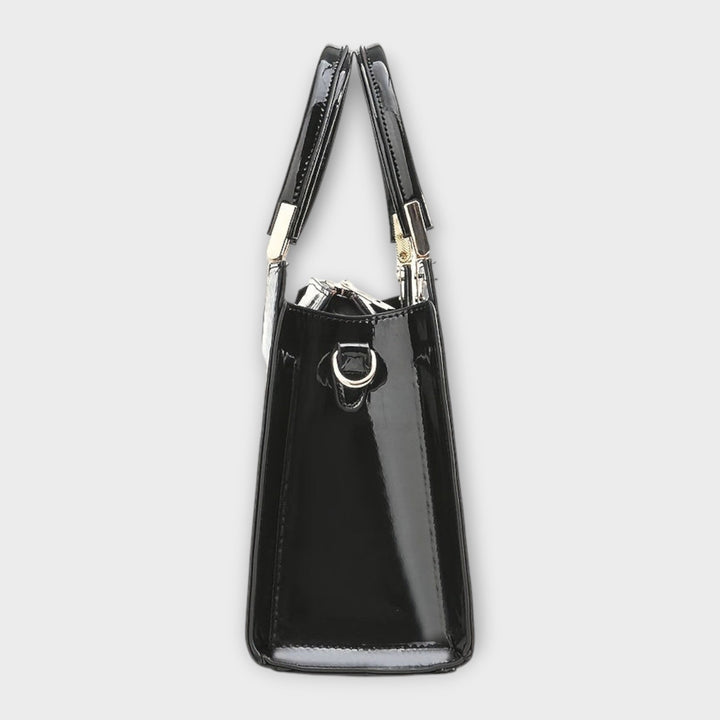 Celeste | Glossy Crocodile Pattern Handbag