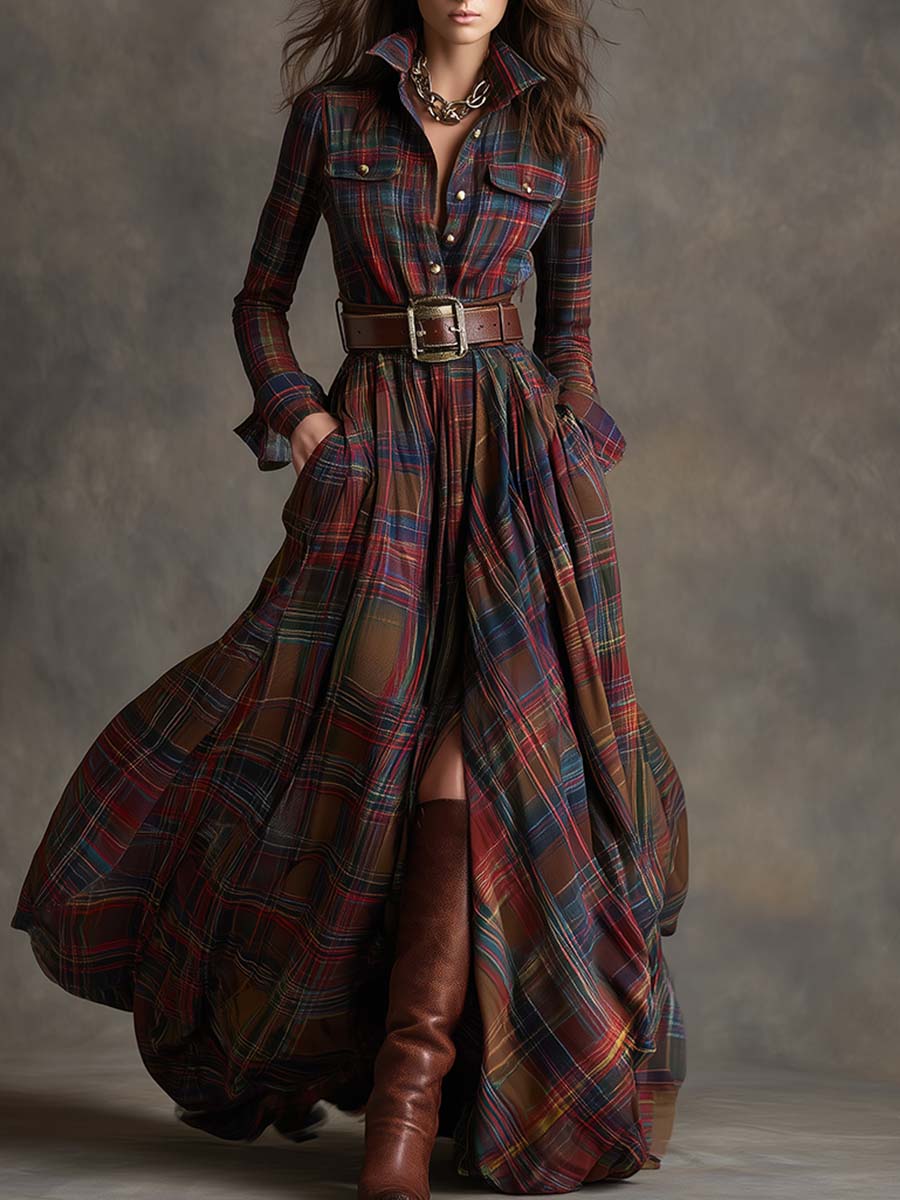 Roberta | Timeless Plaid Shirt Dress