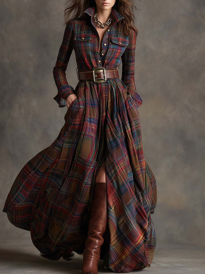 Roberta | Timeless Plaid Shirt Dress