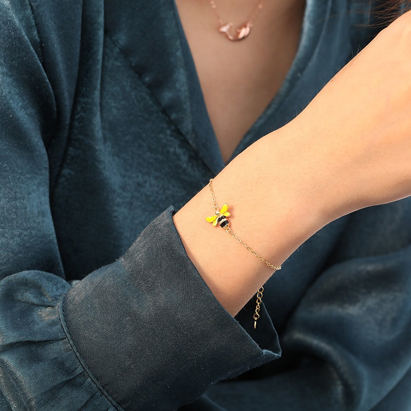 Amarantha | Gold Bee Bracelet