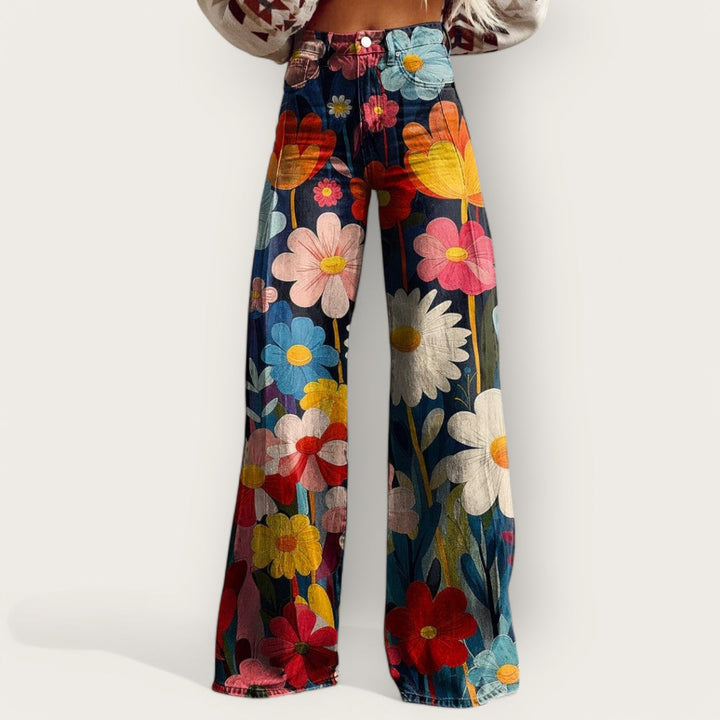 Harper | Stylish Multicolored Wide-Leg Pants