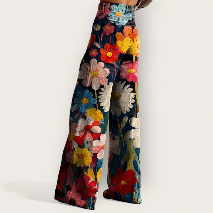 Harper | Stylish Multicolored Wide-Leg Pants
