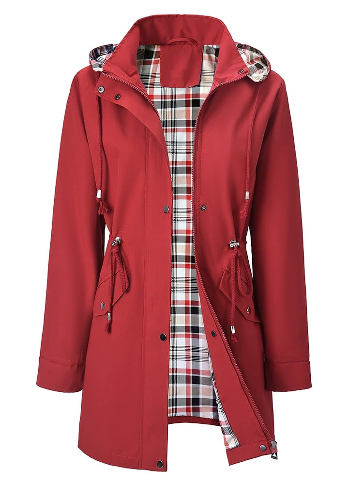 Michaela | Waterproof Detachable-Hood Rain Coat